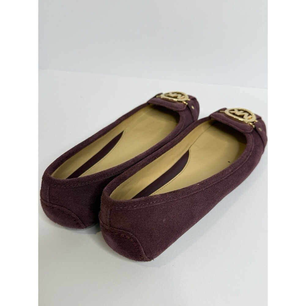 Never Worn Michael Kors MK Fulton Moc Suede Ballet Shoes Wine Women Size US 7 - Picture 6 of 9